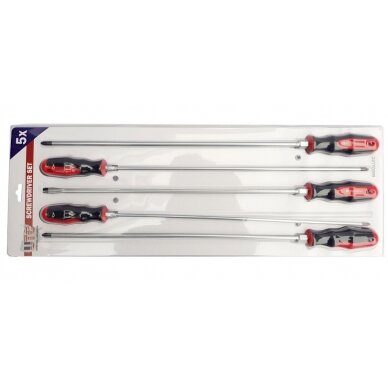 Atsuktuvų rinkinys | ilgas tipas | 450 mm | PH / PZ / SL | 5 vnt. (SK5024) Atsuktuvų rinkinys | ilgas tipas | 450 mm | PH / PZ / SL | 5 vnt. (SK5024)
