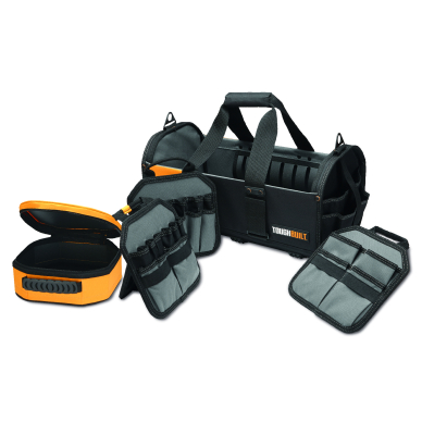 Atviras įrankių krepšys reguliujamais skirtukais ToughBuilt®, 45 cm Atviras įrankių krepšys reguliujamais skirtukais ToughBuilt®, 45 cm
