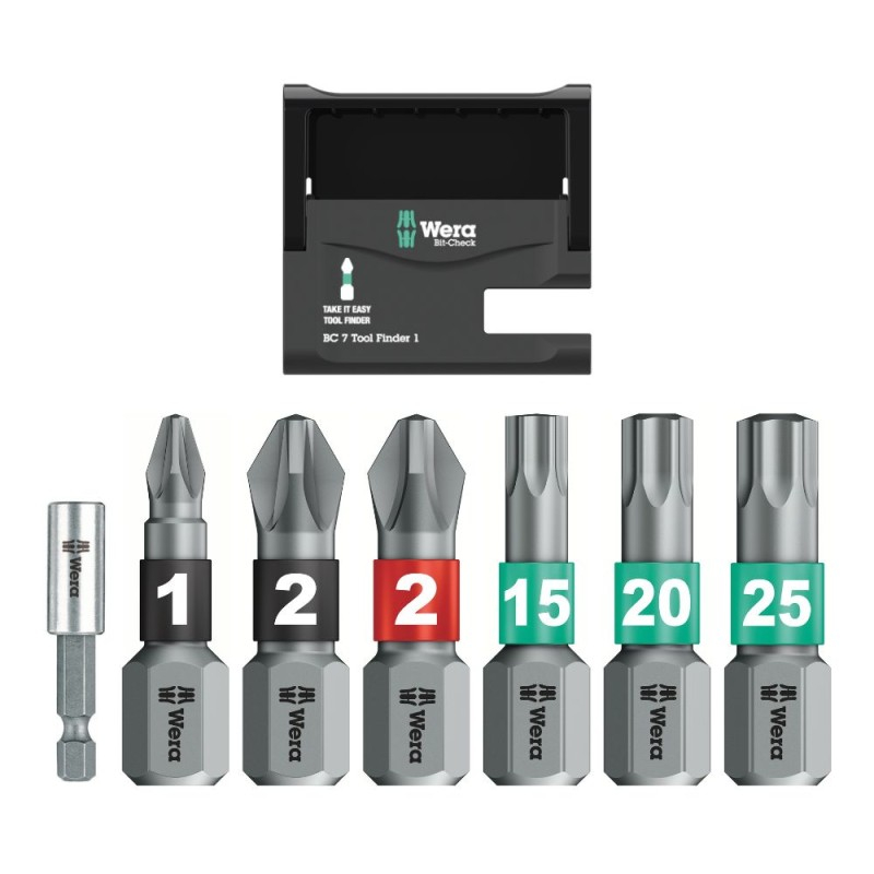 Atsuktuvų ir antgalių rinkinys WERA su priedu 2