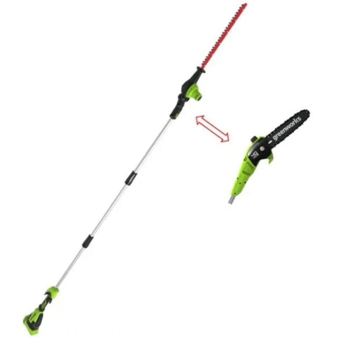 AUKŠTAPJOVĖS IR GYVATVORIŲ GENĖTUVO KOMPLEKTAS Greenworks GD40PSH, 40V, (tik irankis) 3 AUKŠTAPJOVĖS IR GYVATVORIŲ GENĖTUVO KOMPLEKTAS Greenworks GD40PSH, 40V, (tik irankis) 3