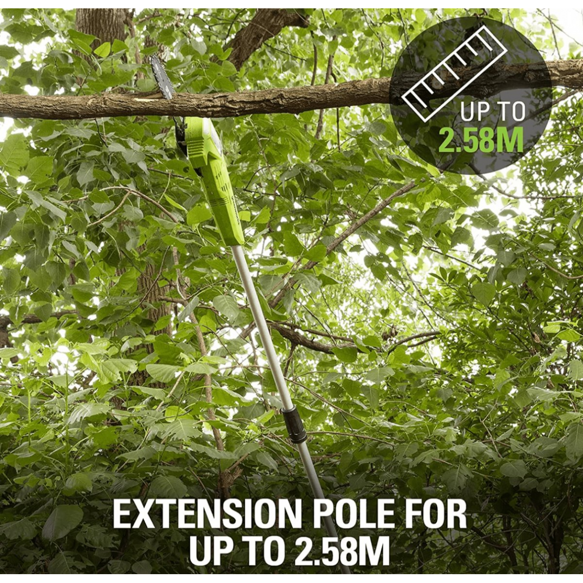 Akumuliatorinė akštapjovė Greenworks G40PSFK2, 40 V, 2,0 Ah 5