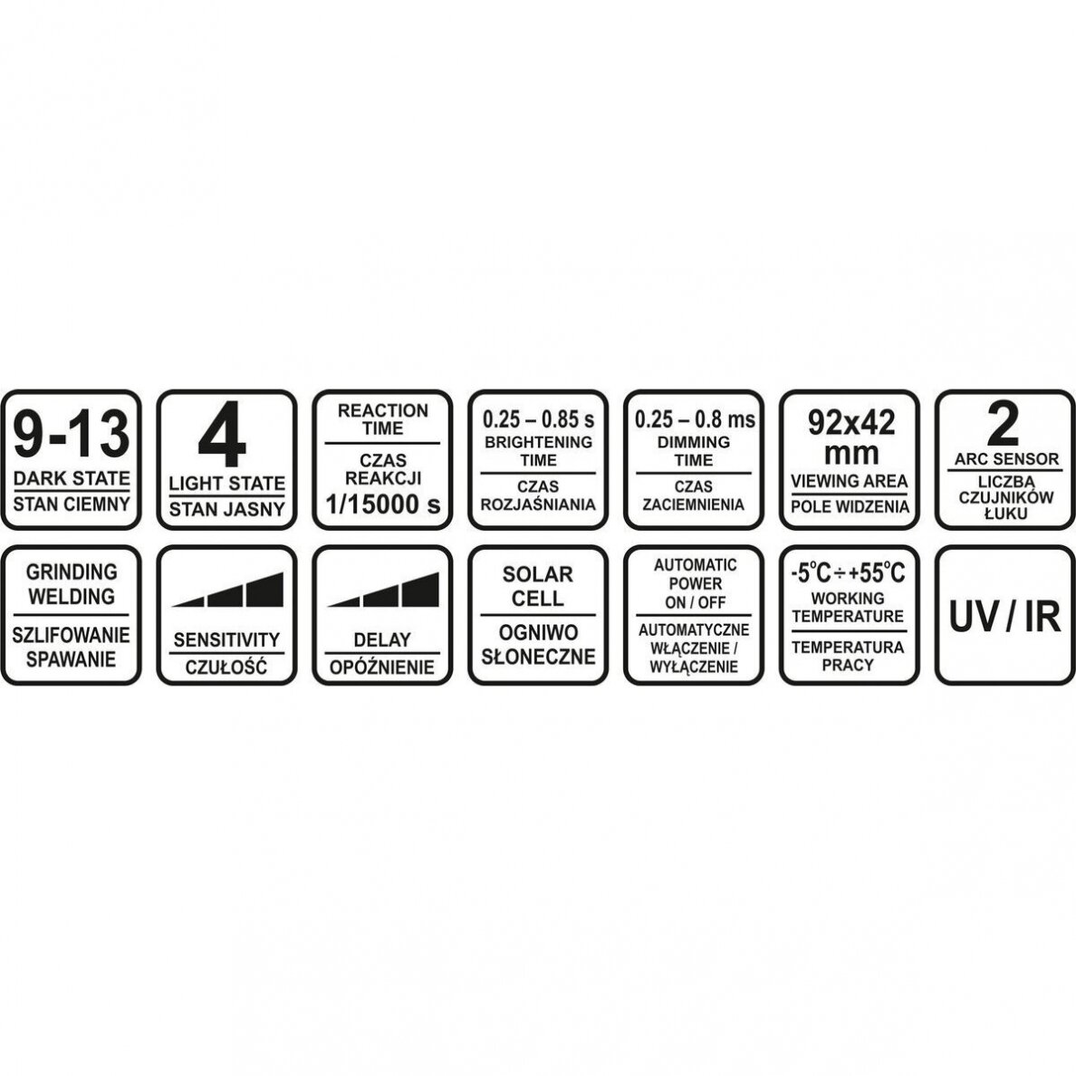 Automatiškai tamsėjanti suvirinimo kaukė / skydelis Sthor 7
