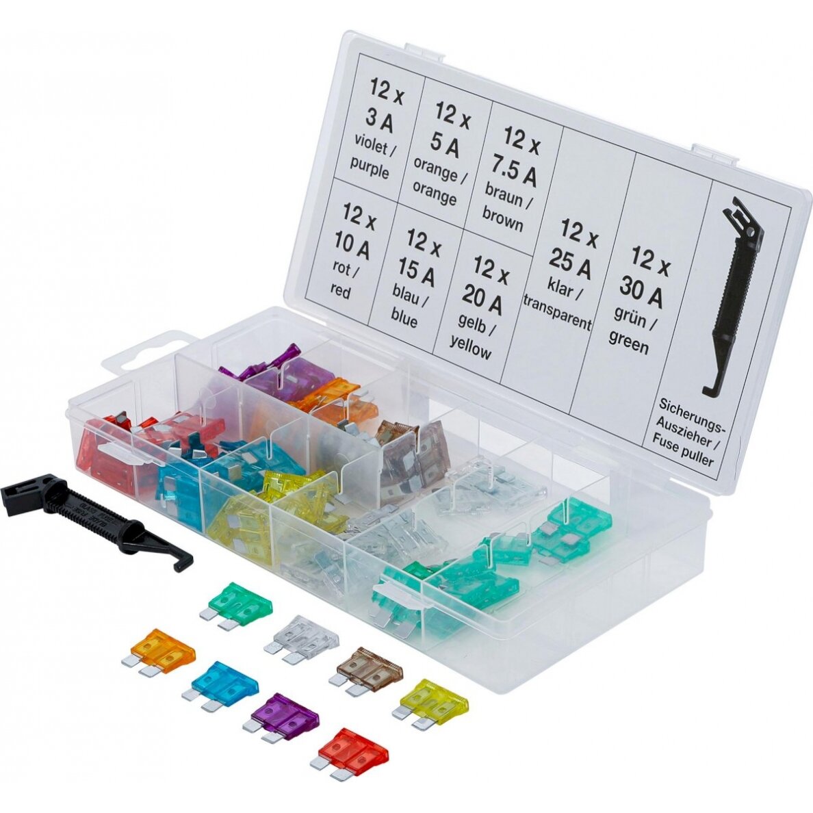 Automobilių saugiklių asortimentas | 97 vnt. (8126) Automobilių saugiklių asortimentas | 97 vnt. (8126)