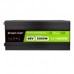 Automobilinis įtampos keitiklis - inverteris Green Cell INVGC48P5000LCD (12V - 230V, 500W / 1000W)
