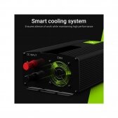 Automobilinis įtampos keitiklis - inverteris Green Cell INV23 (24V - 220V, 1000W/2000W)