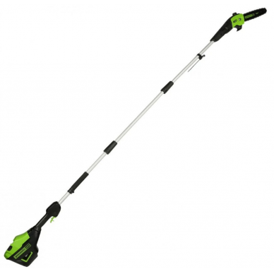 Akumuliatorinė akštapjovė Greenworks GD60PS25, 60 V, 25 cm 2,8 m, (tik įrankis) Akumuliatorinė akštapjovė Greenworks GD60PS25, 60 V, 25 cm 2,8 m, (tik įrankis)