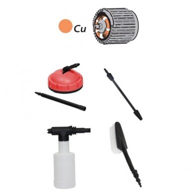 Aukšto slėgio plovykla DEDRA DED8821, 1900W, 130bar 1 Aukšto slėgio plovykla DEDRA DED8821, 1900W, 130bar 1