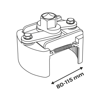 Automatinis alyvos filtro veržliaraktis 80 - 115 mm 6