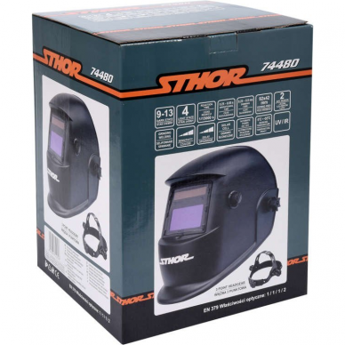 Automatiškai tamsėjanti suvirinimo kaukė / skydelis Sthor 6 Automatiškai tamsėjanti suvirinimo kaukė / skydelis Sthor 6