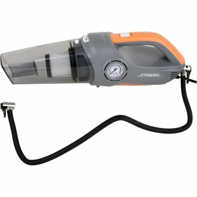 Automobilinis dulkių siurblys Sthor su manometru ir kompresoriumi, 12V 80W 2 Automobilinis dulkių siurblys Sthor su manometru ir kompresoriumi, 12V 80W 2