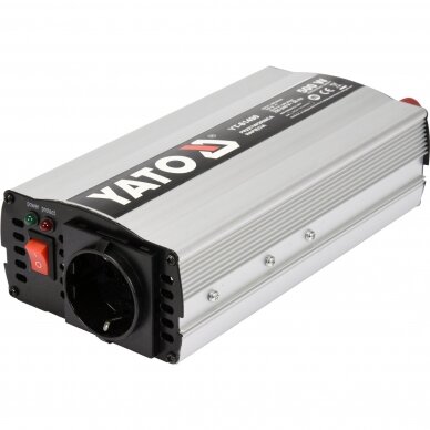 Automobilinis įtampos inverteris Yato, 12/230V, 500 W Automobilinis įtampos inverteris Yato, 12/230V, 500 W