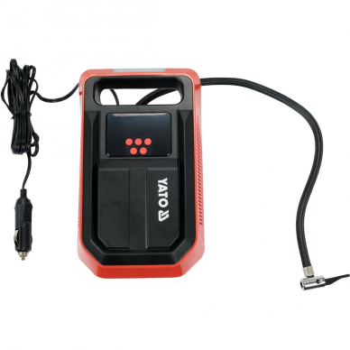 Automobilinis kompresorius Yato, 12 V, LCD 1 Automobilinis kompresorius Yato, 12 V, LCD 1