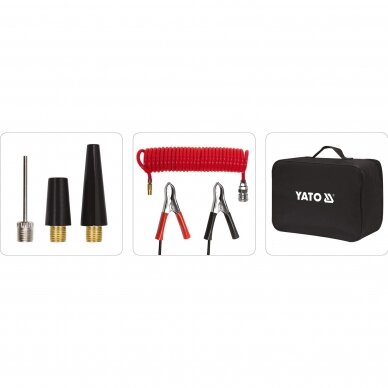 Automobilinis kompresorius Yato YT-73462, 12V, 250W 4 Automobilinis kompresorius Yato YT-73462, 12V, 250W 4