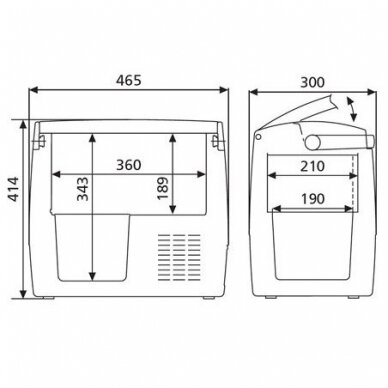 Automobilinis šaldytuvas Dometic - Waeco CDF 18 1 Automobilinis šaldytuvas Dometic - Waeco CDF 18 1
