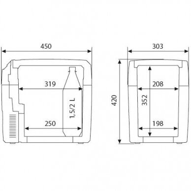 Automobilinis šaldytuvas Dometic - Waeco TCX 21FL 3 Automobilinis šaldytuvas Dometic - Waeco TCX 21FL 3