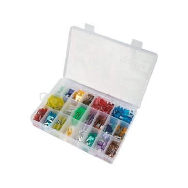 Automobilių saugiklių asortimentas | mini / standart | 301 vnt. (YT-83148) Automobilių saugiklių asortimentas | mini / standart | 301 vnt. (YT-83148)