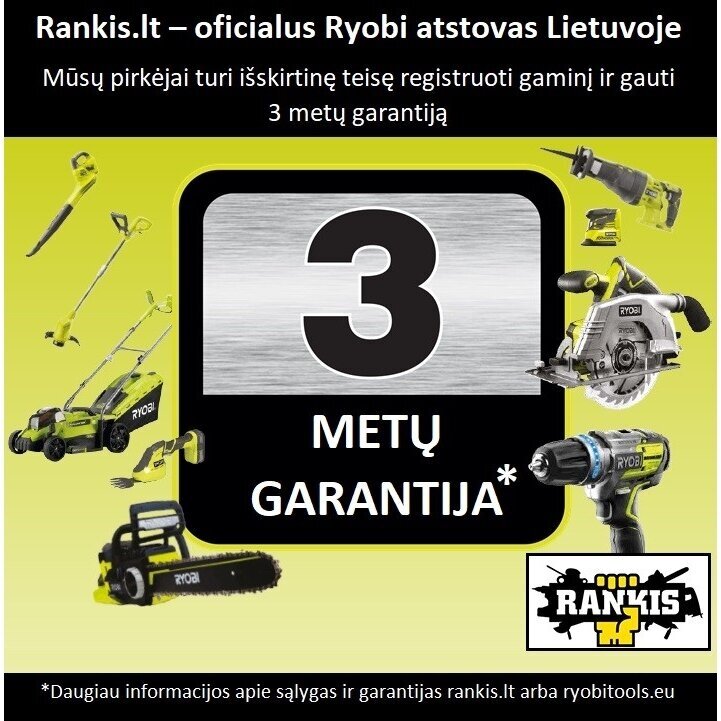 Aukšto slėgio plovykla Ryobi RY110PWA, 110 bar, 1400 W 1 Aukšto slėgio plovykla Ryobi RY110PWA, 110 bar, 1400 W 1