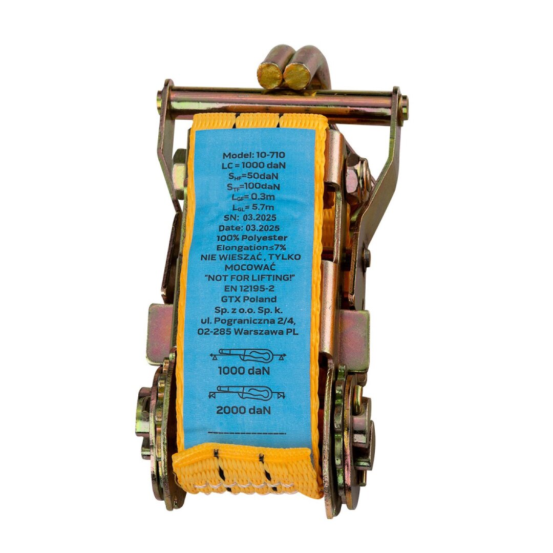 Bagažo tvirtinimo diržas  38 mm x 6 m reketu 3