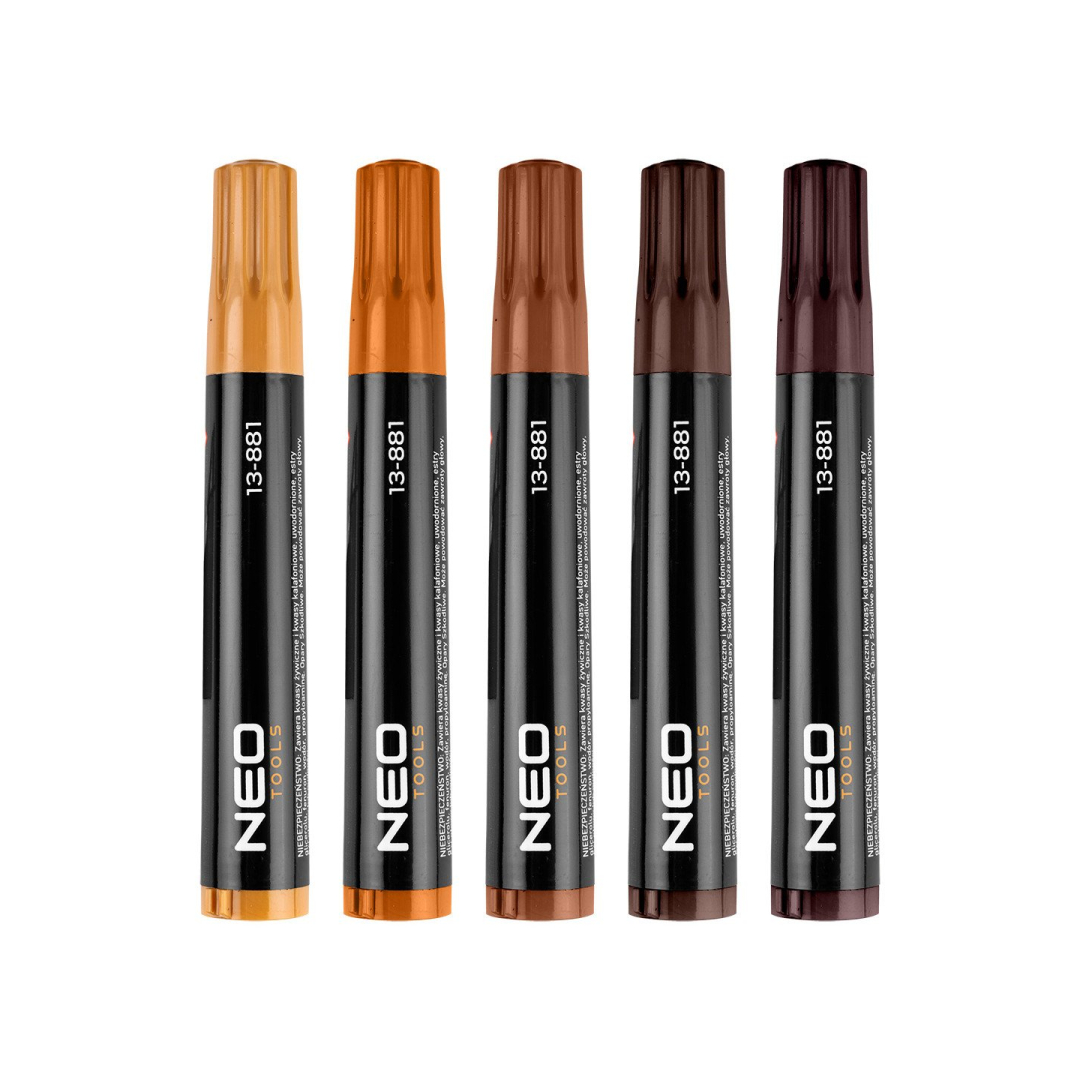 Baldų remonto markerių rinkinys 5 vnt. Baldų remonto markerių rinkinys 5 vnt.