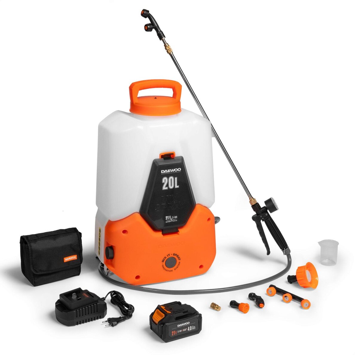 Akumuliatorinis purkštuvas DAEWOO DSA 2021Li SET 6 Akumuliatorinis purkštuvas DAEWOO DSA 2021Li SET 6