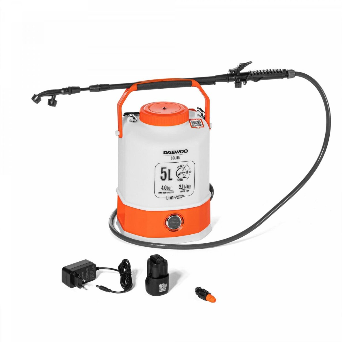 Akumuliatorinis purkštuvas DAEWOO DSA 5Li, 16V, 2.5Ah 3 Akumuliatorinis purkštuvas DAEWOO DSA 5Li, 16V, 2.5Ah 3