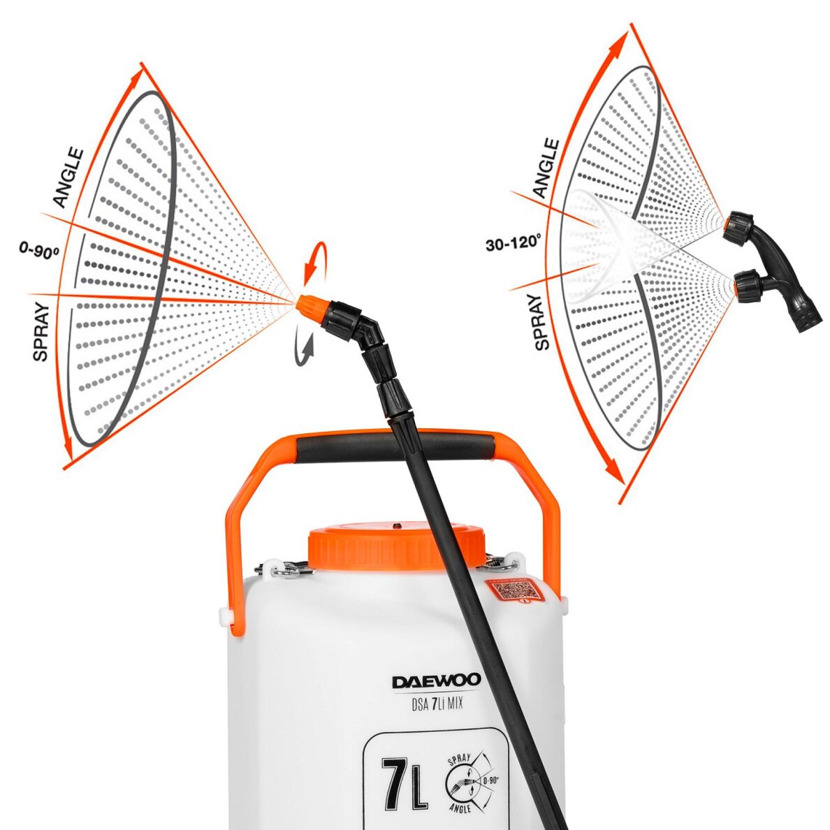 Akumuliatorinis purkštuvas DAEWOO DSA 7Li MIX 2 Akumuliatorinis purkštuvas DAEWOO DSA 7Li MIX 2