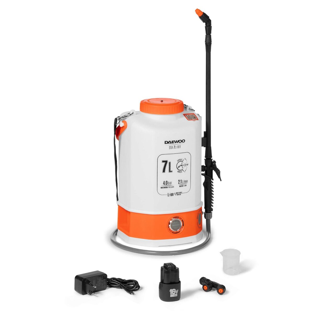 Akumuliatorinis purkštuvas DAEWOO DSA 7Li MIX 9 Akumuliatorinis purkštuvas DAEWOO DSA 7Li MIX 9