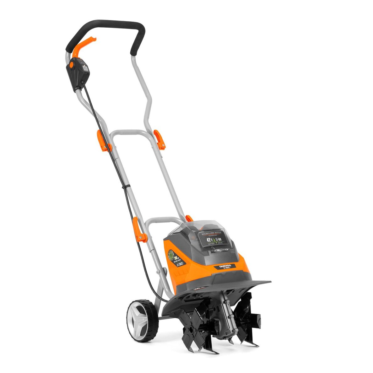 Akumuliatorinis kultivatorius DAEWOO DAT 3042Li SET, 2x21V, 5.0Ah 2 Akumuliatorinis kultivatorius DAEWOO DAT 3042Li SET, 2x21V, 5.0Ah 2