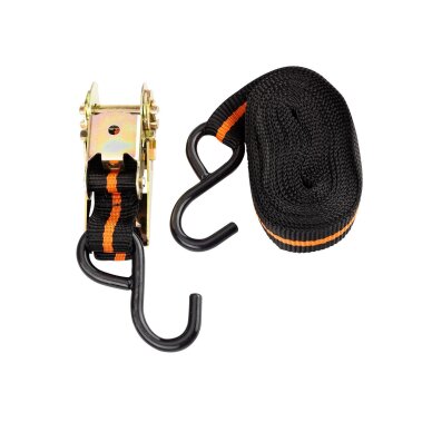 Bagažo tvirtinimo diržas 25 mm x 5 m reketu Bagažo tvirtinimo diržas 25 mm x 5 m reketu