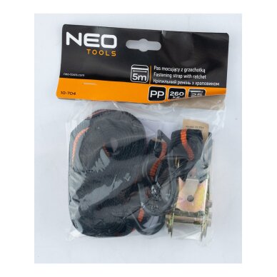 Bagažo tvirtinimo diržas 25 mm x 5 m reketu 1 Bagažo tvirtinimo diržas 25 mm x 5 m reketu 1