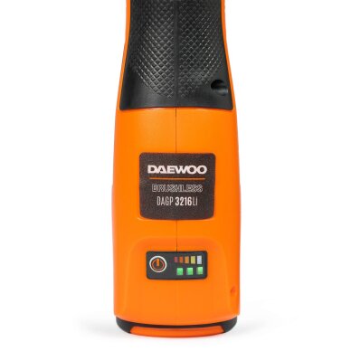 Akumuliatorinis genėtuvas DAEWOO DAGP 3216Li SET, 16V, 3.0 Ah, 32mm 8 Akumuliatorinis genėtuvas DAEWOO DAGP 3216Li SET, 16V, 3.0 Ah, 32mm 8