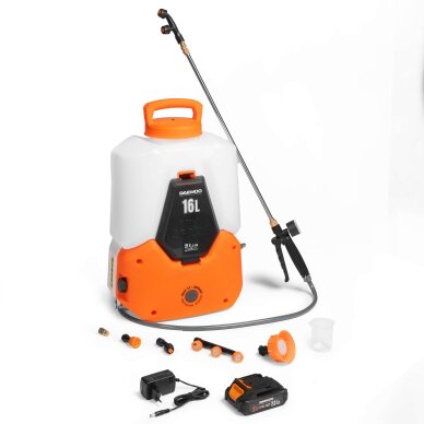 Akumuliatorinis purkštuvas DAEWOO DSA 1621Li SET 7 Akumuliatorinis purkštuvas DAEWOO DSA 1621Li SET 7