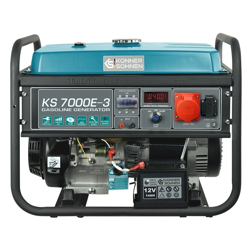 Benzininis generatorius Könner&Söhnen KS 7000E-3 (KS7000E-3), 5.5 kW 1
