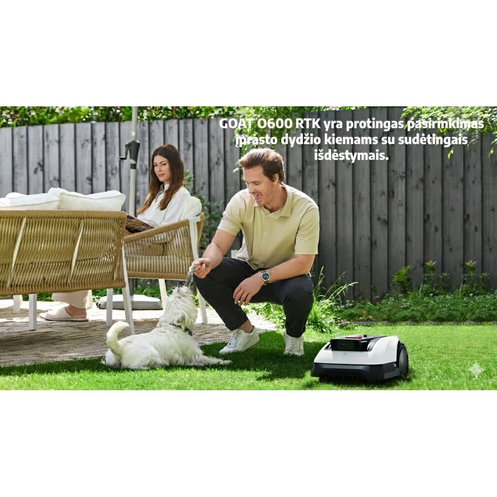 Belaidis vejos robotas Ecovacs Goat O600 RTK, 6 arams 3 Belaidis vejos robotas Ecovacs Goat O600 RTK, 6 arams 3