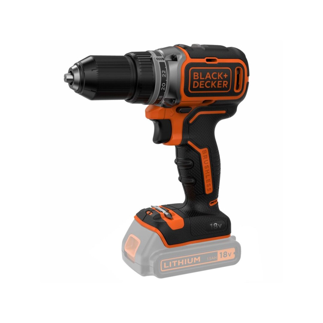 Akum. bešepetėlinis gręžtuvas - suktuvas Black&Decker BL186N-XJ, 18V, (be akum. ir krov.)