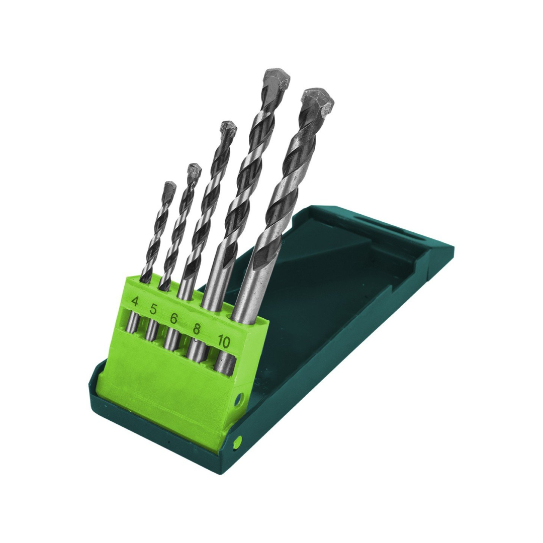 Betono grąžtų komplektas, 5 vnt.4,5,6,8,10mm.