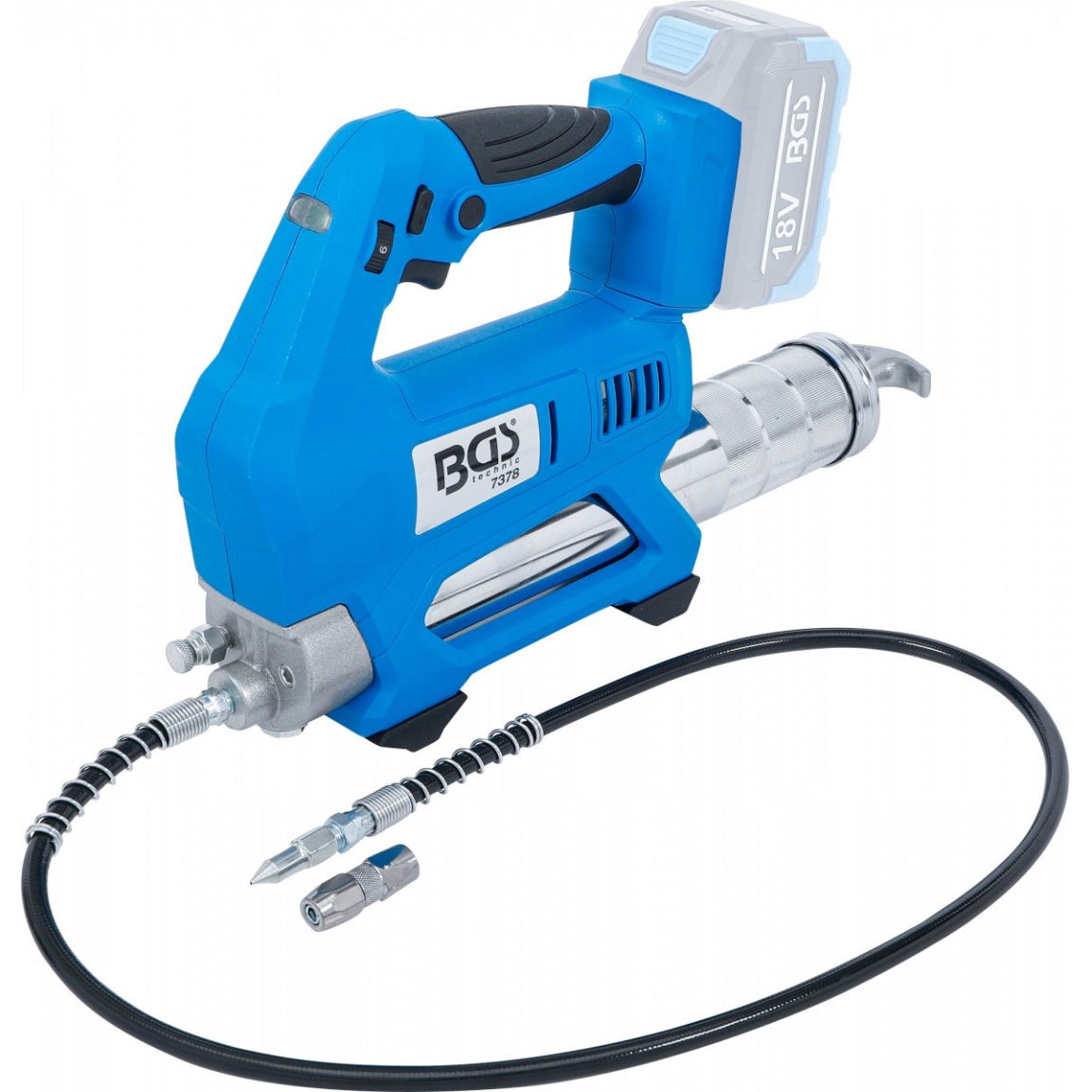 Belaidis tepimo pistoletas | 18 V | be įkraunamos baterijos (7378) Belaidis tepimo pistoletas | 18 V | be įkraunamos baterijos (7378)