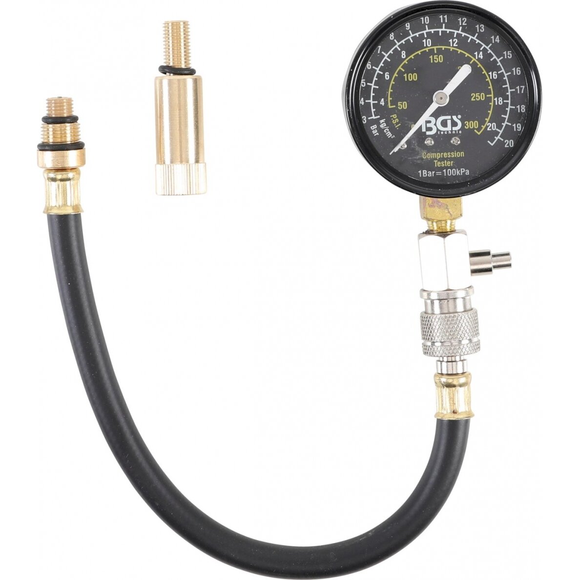 Benzininis kompresijos matuoklis | M10 + M14 (8235) Benzininis kompresijos matuoklis | M10 + M14 (8235)