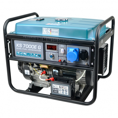 Benzininis - dujinis generatorius KS 7000E G, 5.5kW 4