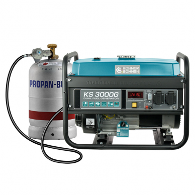 Benzininis - dujinis generatorius Könner&Söhnen KS 3000G, 3.0 kW, (Išankstinė prekyba) 2
