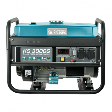 Benzininis - dujinis generatorius Könner&Söhnen KS 3000G, 3.0 kW, (Išankstinė prekyba) 1