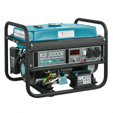 Benzininis generatorius Könner&Söhnen KS 3000E, 3,0 kW, (Išankstinė prekyba)
