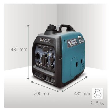 Benzininis inverterinis generatorius Könner&Söhnen KS 3100i S, 3.1kW 6