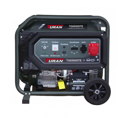Benzininis generatorius Turan TG6500STE LimitedEdition, 5,5 kW Max, AVR, 230 V/400 V 1