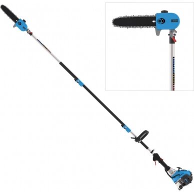 Benzininis teleskopinis grandininis pjūklas Gude GAK 1001 B, 0.9 kW, 30cc Benzininis teleskopinis grandininis pjūklas Gude GAK 1001 B, 0.9 kW, 30cc
