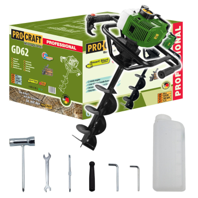 Benzininis žemės grąžtas Procraft GD62, 1400 W Benzininis žemės grąžtas Procraft GD62, 1400 W