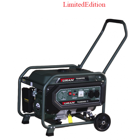 Benzininis generatorius Turan TG3500S LimitedEdition, 3,0 kW Max, AVR, 230 V/12 V Benzininis generatorius Turan TG3500S LimitedEdition, 3,0 kW Max, AVR, 230 V/12 V