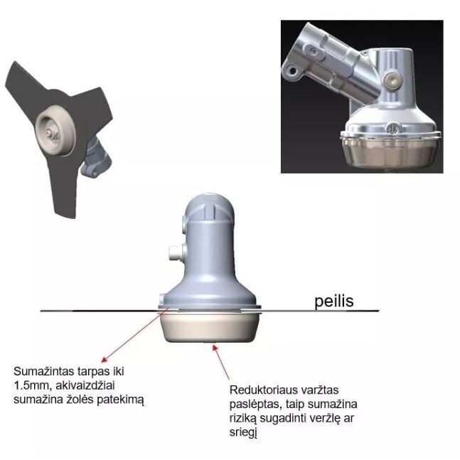 Benzininis trimeris Sunseeker BCC533U, 1,0 kW 2 Benzininis trimeris Sunseeker BCC533U, 1,0 kW 2