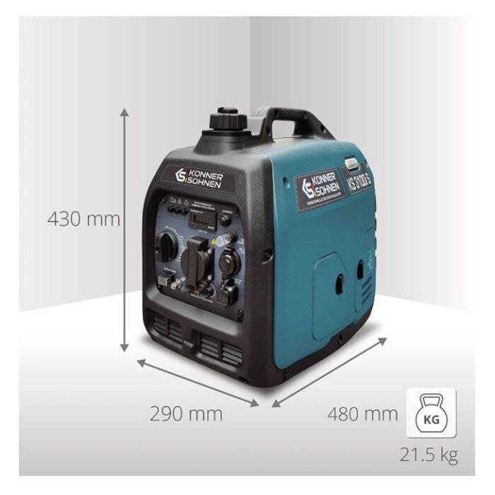 Benzininis inverterinis generatorius Könner&Söhnen KS 3100i S, 3.1kW 6