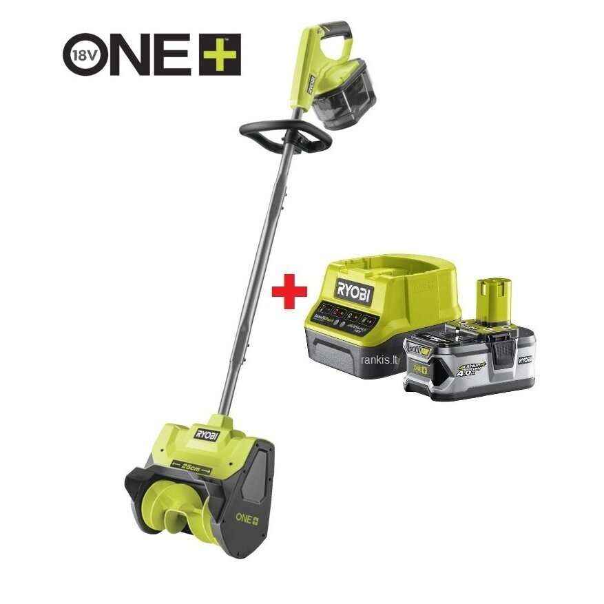 Akum. sniego valytuvas Ryobi RY18ST25A-140, 18 V, 1x4.0Ah+krov. Akum. sniego valytuvas Ryobi RY18ST25A-140, 18 V, 1x4.0Ah+krov.